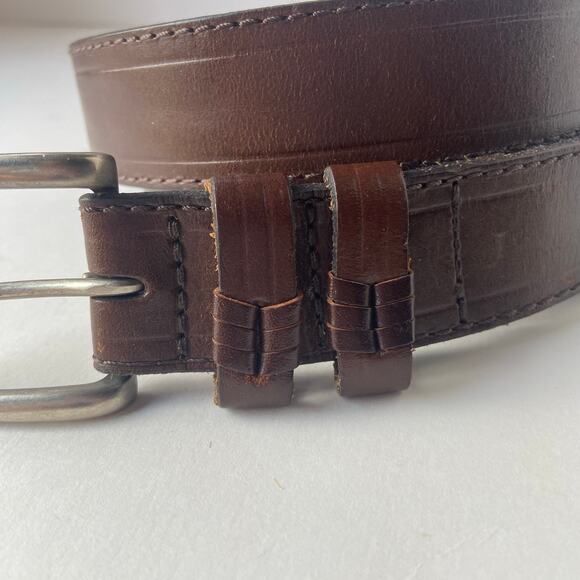 Red Head Brand Co Leather Belt 44 Double Keeper Brown 585500 - Picture 7 of 8
